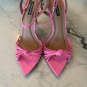 BCBG Vibrant Pink Strappy Heels